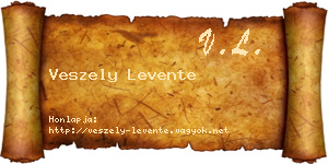 Veszely Levente névjegykártya